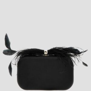 keyah feather top clutch