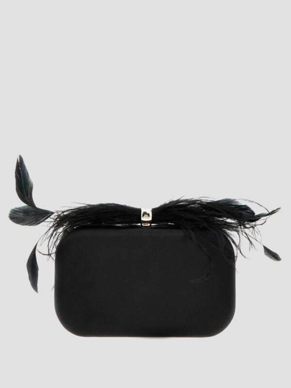 keyah feather top clutch