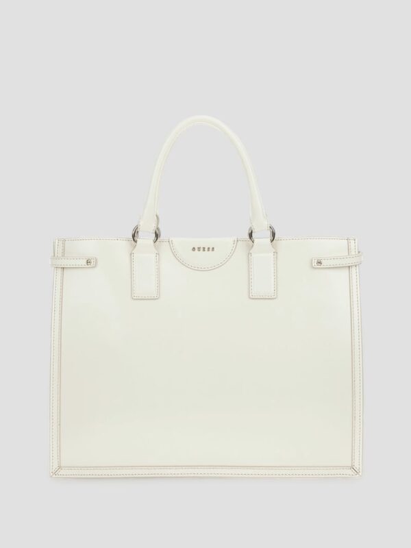 isa sleek leather medium tote