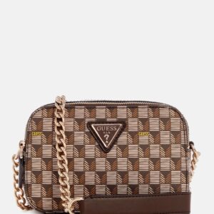 signature faux leather camera crossbody