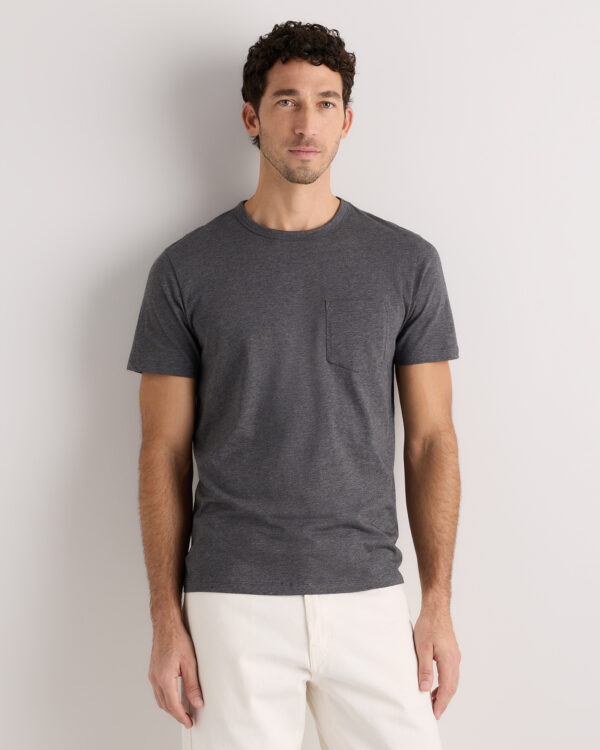 100% pima cotton luxe touch pocket tee
