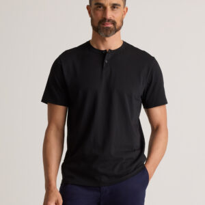 100% pima cotton luxe touch henley