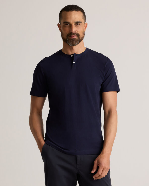 100% pima cotton luxe touch henley