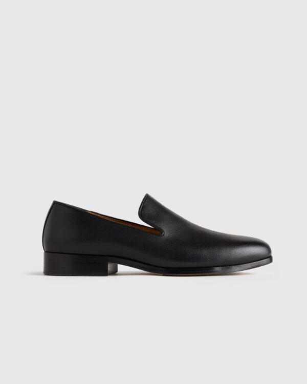 crafted leather slip on loafer