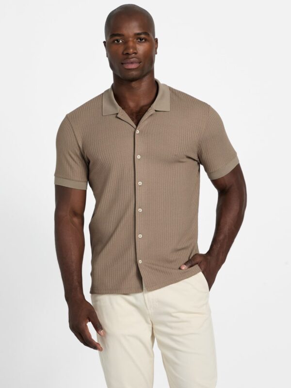 pointelle knit shirt
