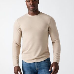 textured long sleeve tee