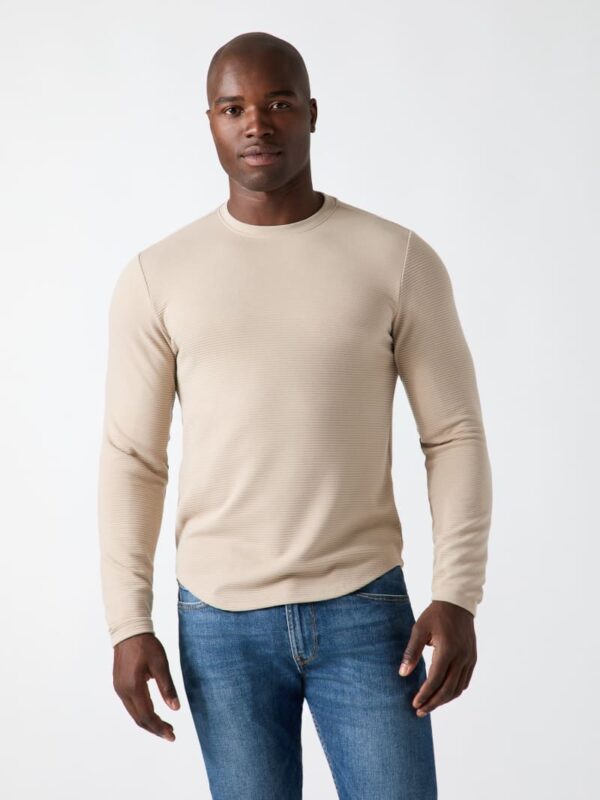 textured long sleeve tee