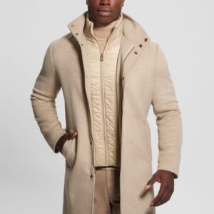 eco wool blend urban coat