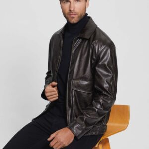 multipocketed aviator flight jacket