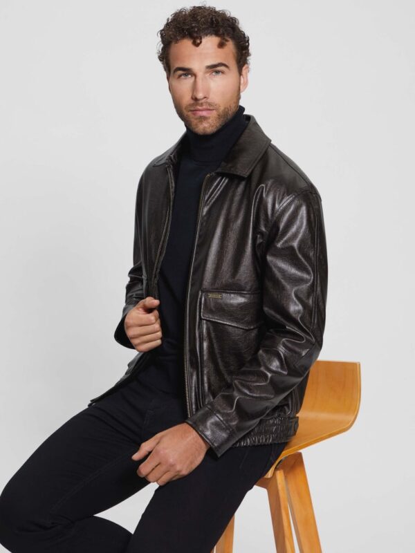 multipocketed aviator flight jacket