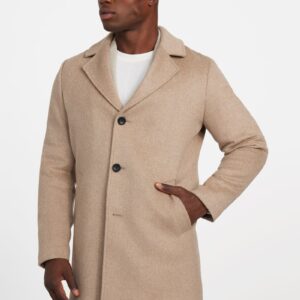 eco wool blend fitted coat