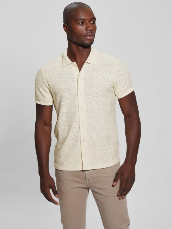 gavin textured knit shirt