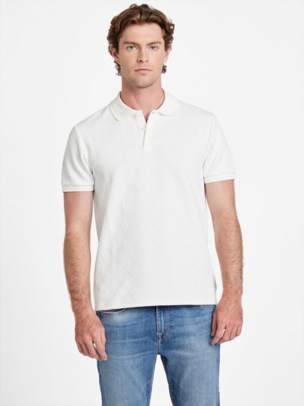 peony jacquard polo