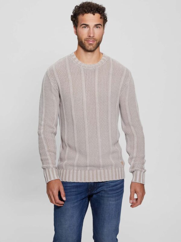 eli treated stitched sweater