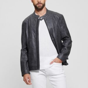 faux leather moto jacket