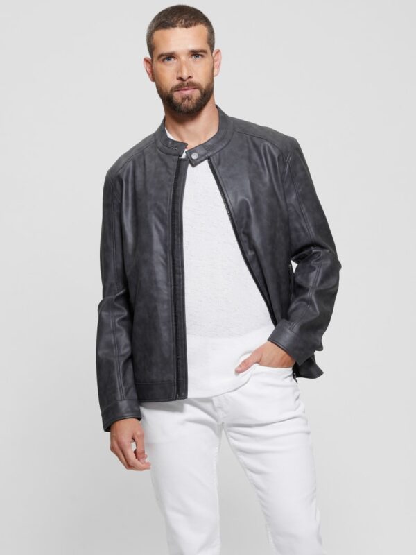 faux leather moto jacket