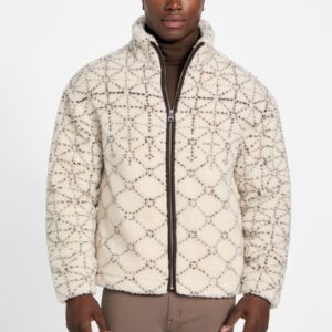 eco soldier sherpa jacquard jacket