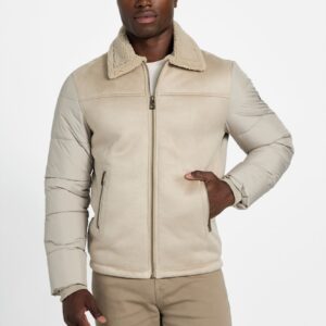 eco shearling puffa jacket