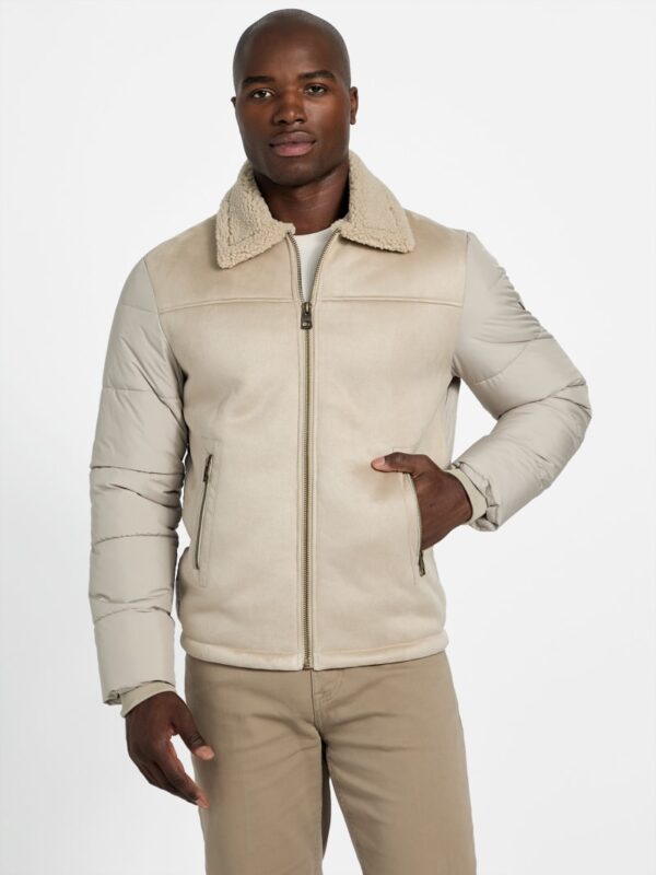 eco shearling puffa jacket