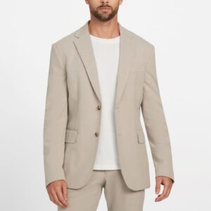 utility wool blend blazer