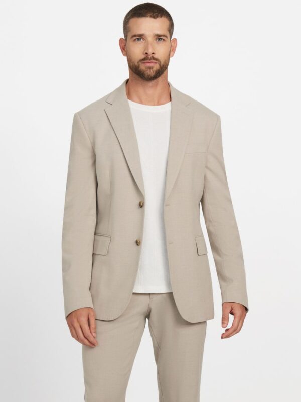 utility wool blend blazer