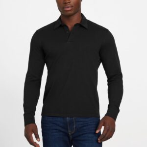barry knit long sleeve polo