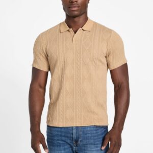olin textured knit polo