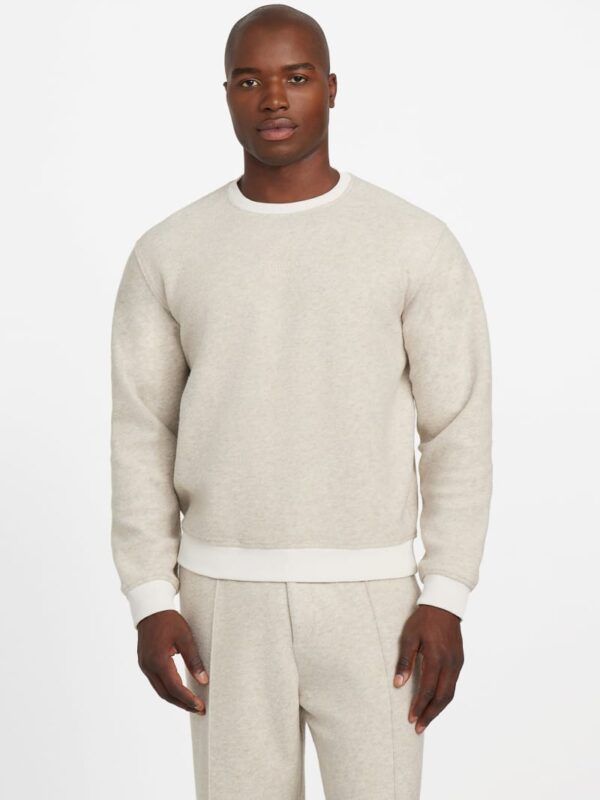 crewneck scuba wool blend melange sweater