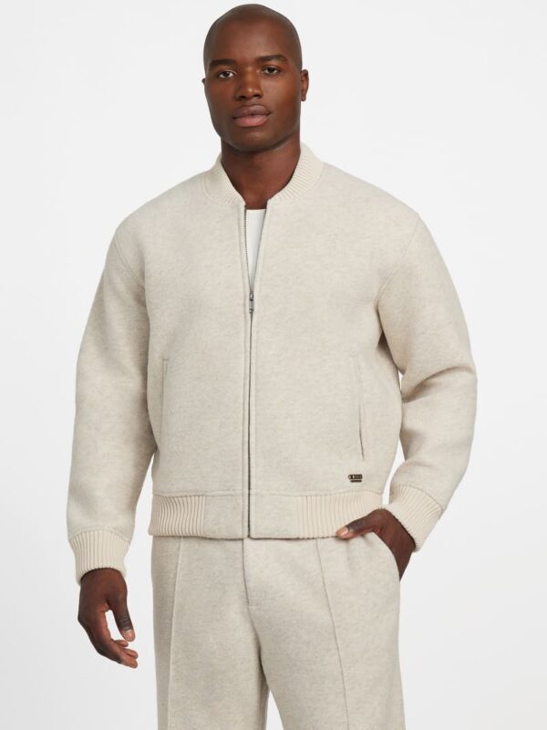 flight wool blend scuba jacket