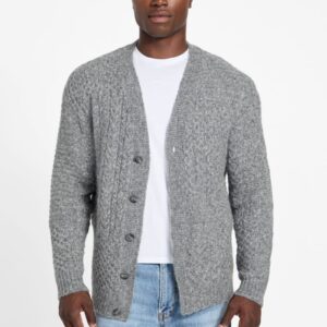 eco jeffry cable stitch cardigan sweater