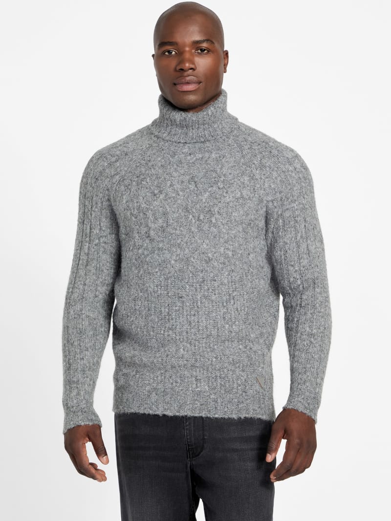 eco jemmy turtleneck mixed stitch sweater eco jemmy turtleneck mixed stitch sweater