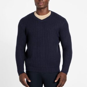 eco bryson texture v neck sweater