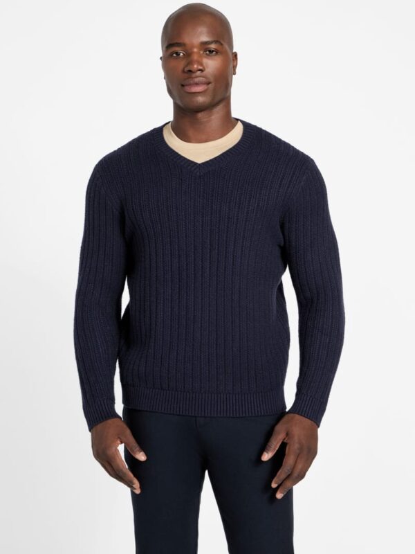 eco bryson texture v neck sweater