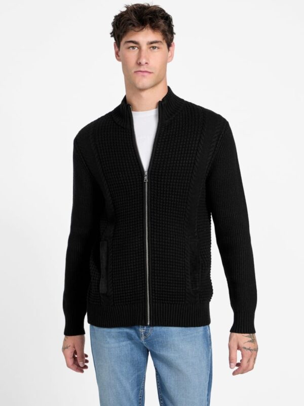 eco ryder waffle knit cardigan
