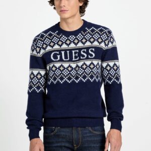 nordic wool blend logo sweater