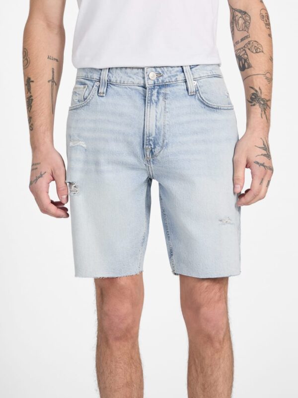 eco wyatt distressed denim shorts