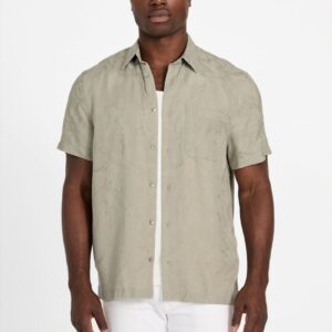eco jacquard foliage pocket shirt
