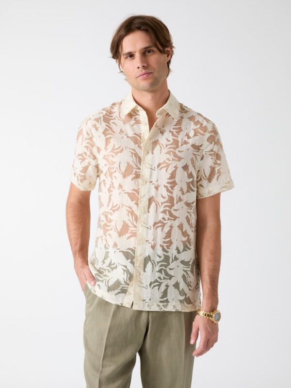 floral devore burnout shirt