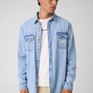 denim long sleeve shirt