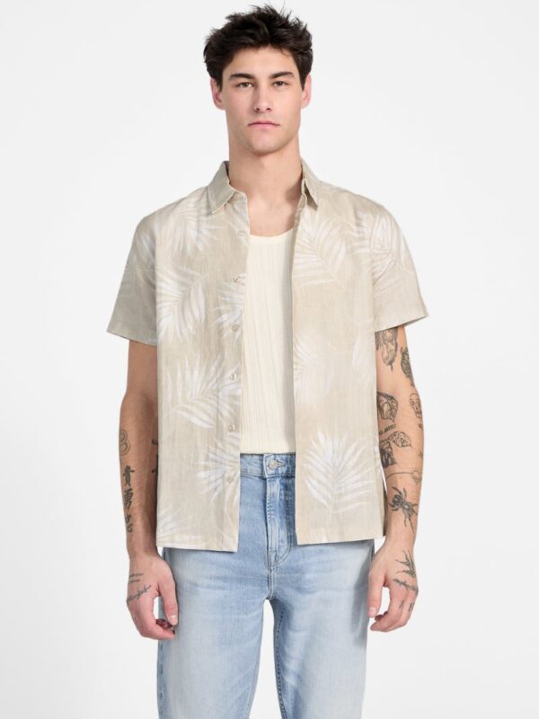 slub woven palm shirt