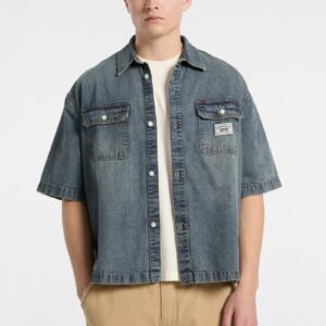 guess originals boxy denim shirt