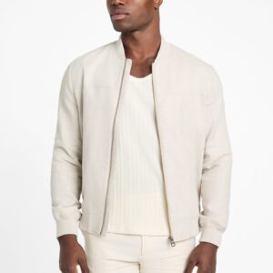 eco herringbone flight jacket