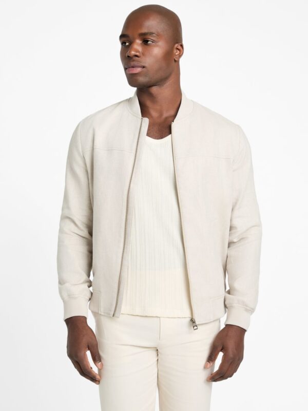 eco herringbone flight jacket