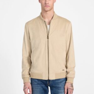 eco faux suede flight jacket