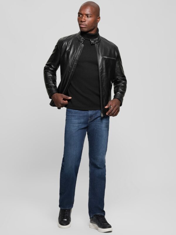 faux leather biker jacket