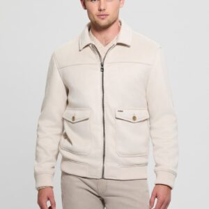 eco faux suede trucker jacket