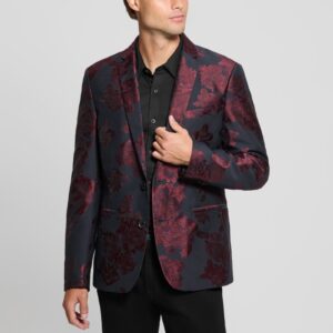 jacquard floral blazer