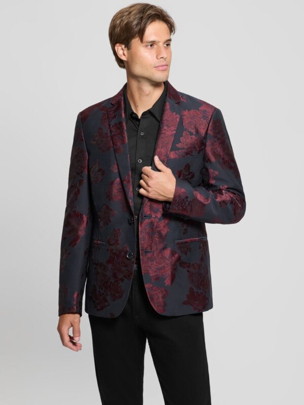 jacquard floral blazer