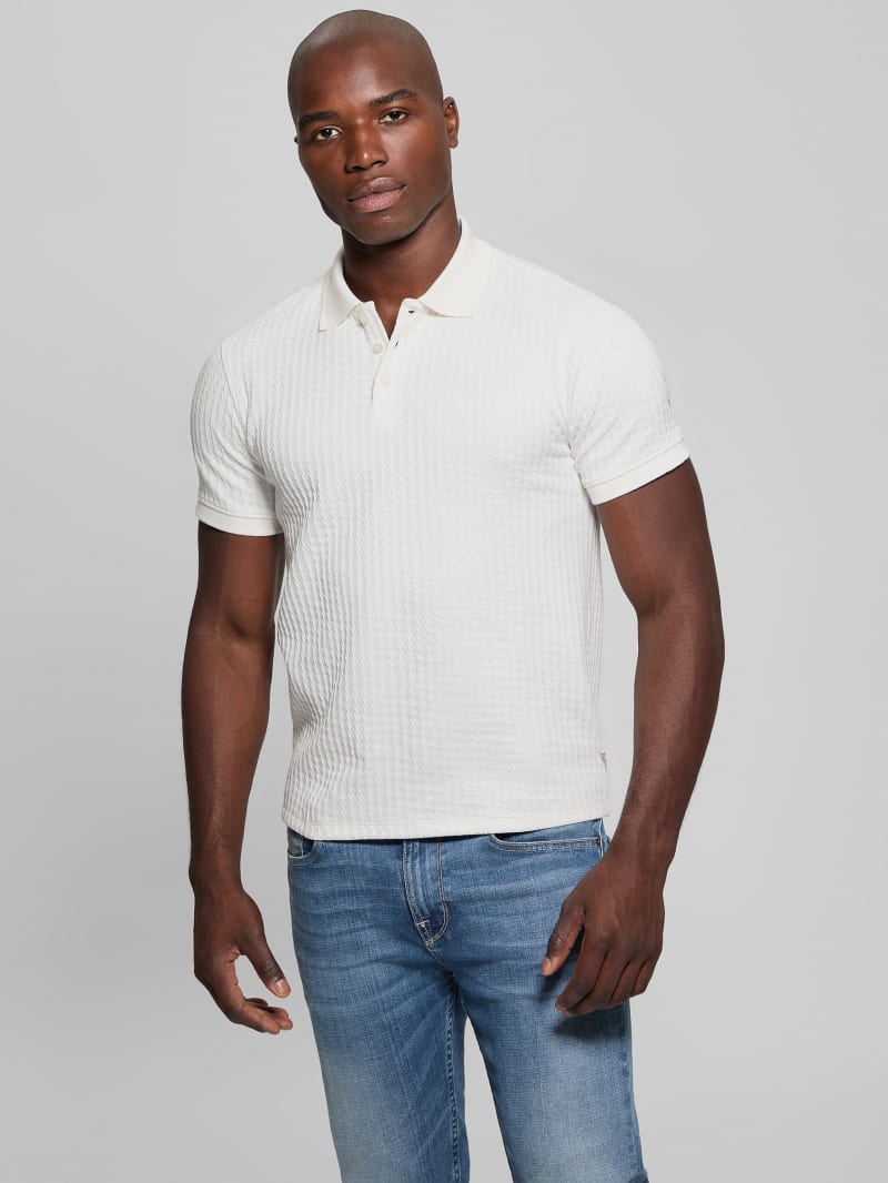 houndstooth jacquard polo shirt houndstooth jacquard polo shirt