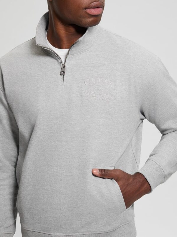 eco tyler zip mock neck sweater
